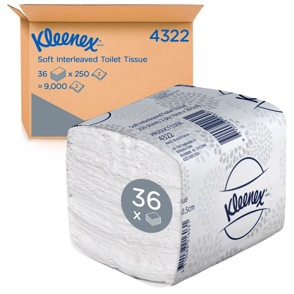 Kleenex Soft Interleaved Toilet Tissue 4322