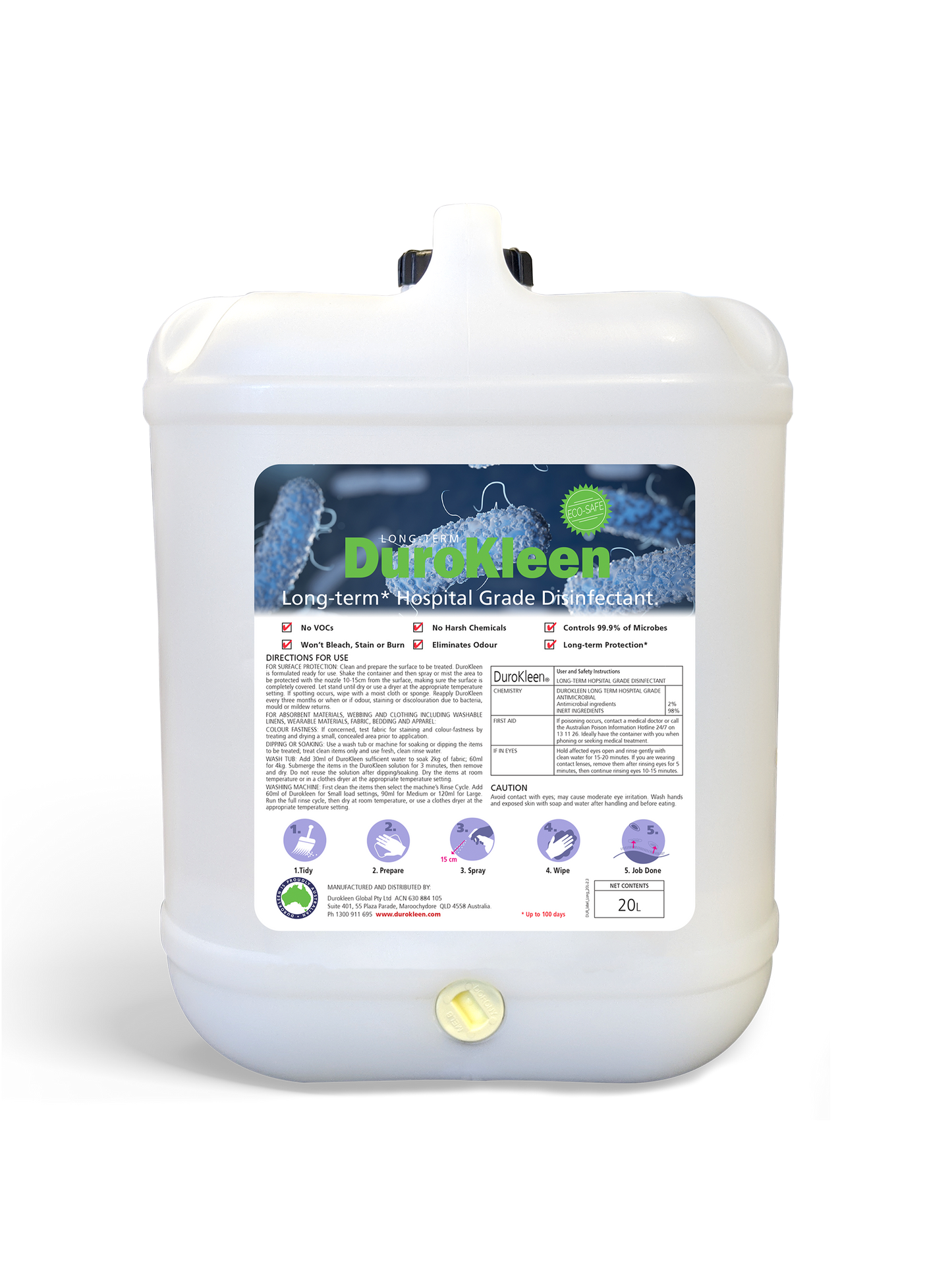 DuroKleen Long Term Antimicrobial Disinfectant 20 Litres