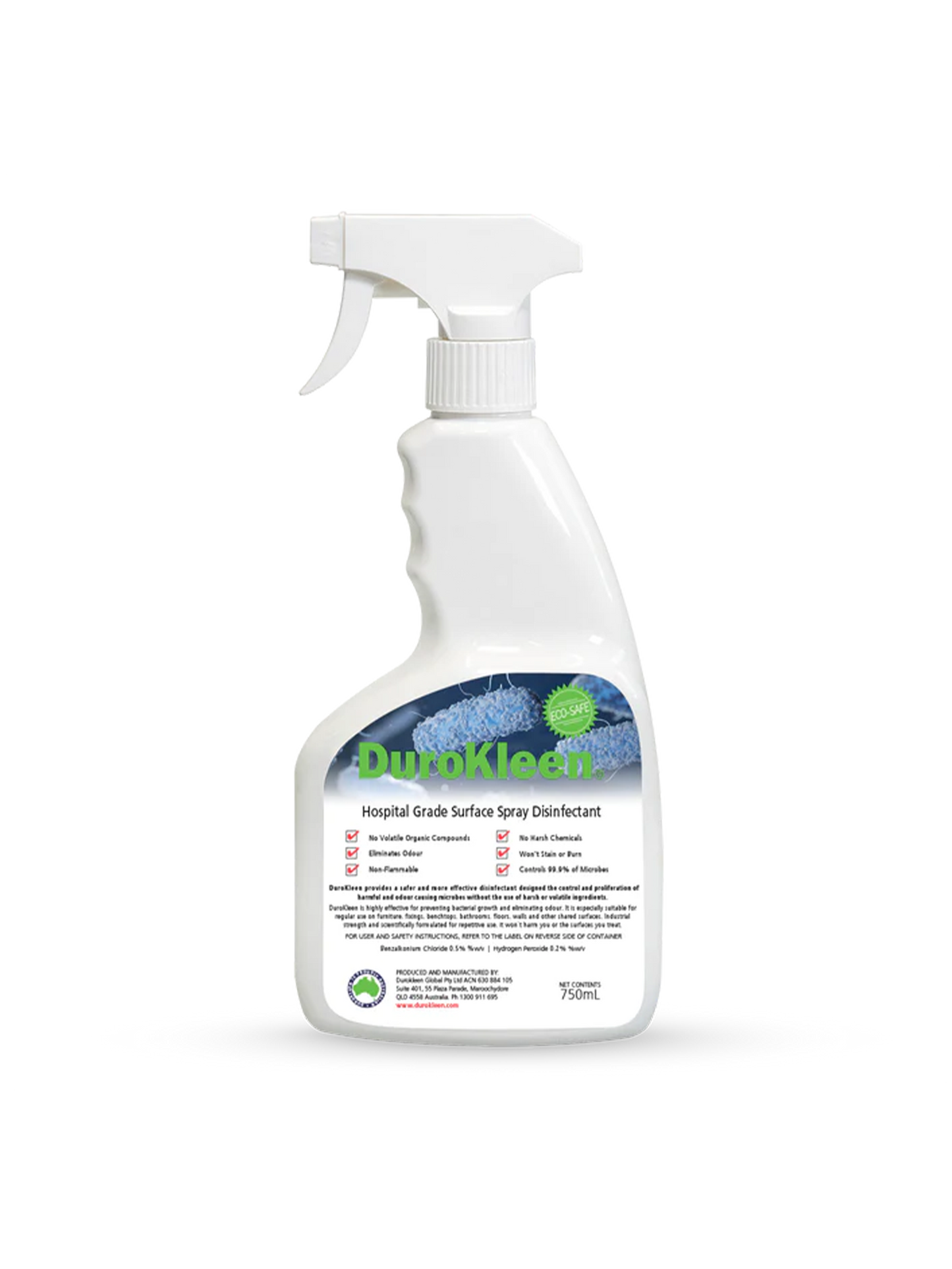 DuroKleen Long Term Antimicrobial Disinfectant 750ml Trigger Spray (Carton of 9)