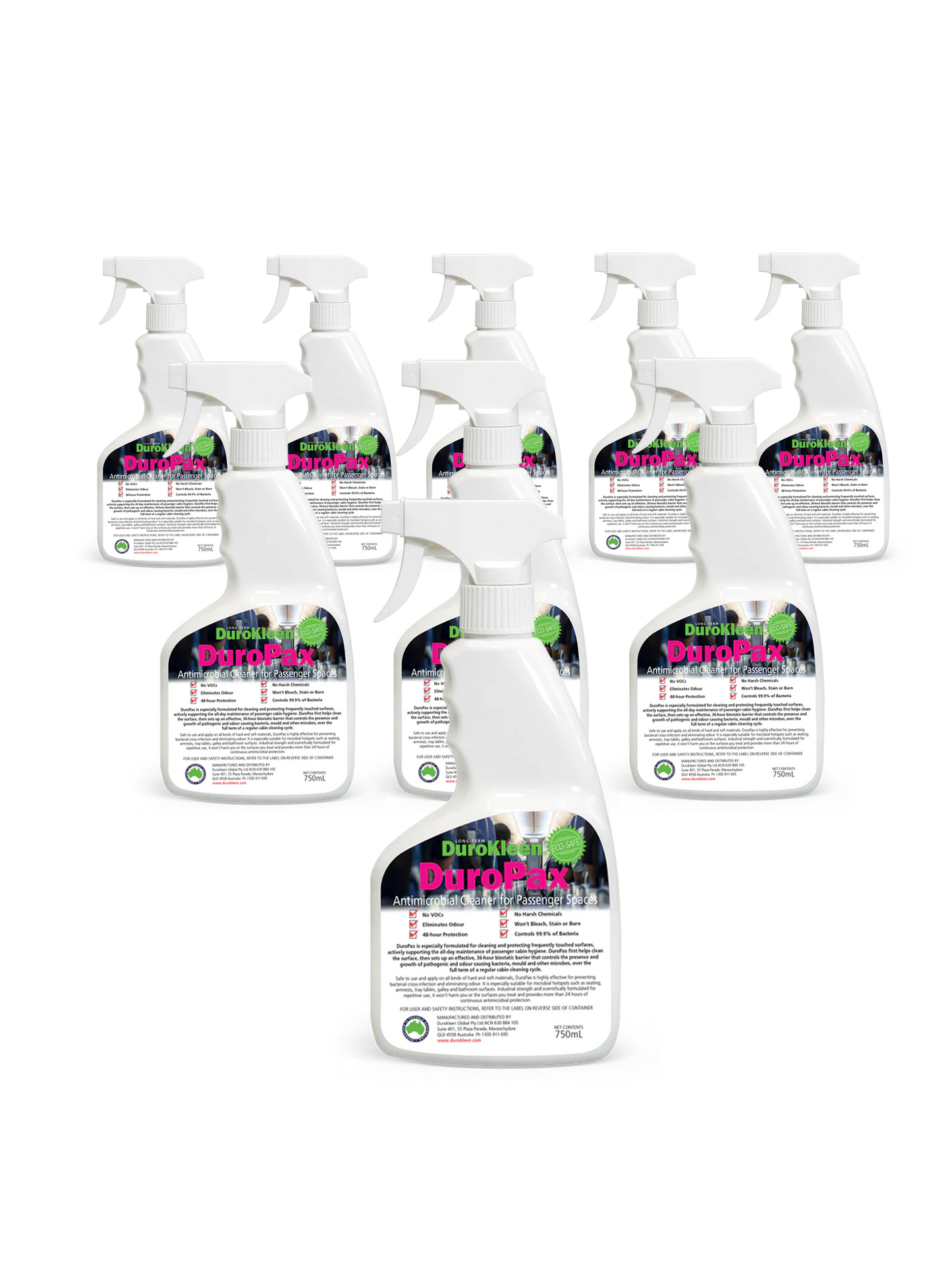DuroPax Surface Cleaner and Antimicrobial Disinfectant 750ml Trigger Spray (Carton of 9)